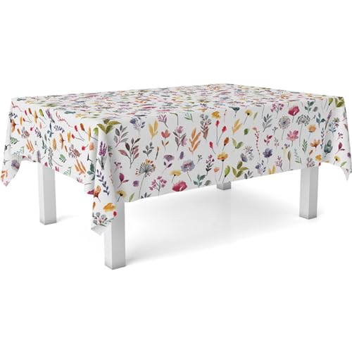 ECOMMERC3 Fleckabweisende Tischdecke für rechteckigen Tisch, Größe 300x140 cm | Schmutzabweisende Tischdecke, extra weich und wasserdicht, Garden Blumen von ECOMMERC3
