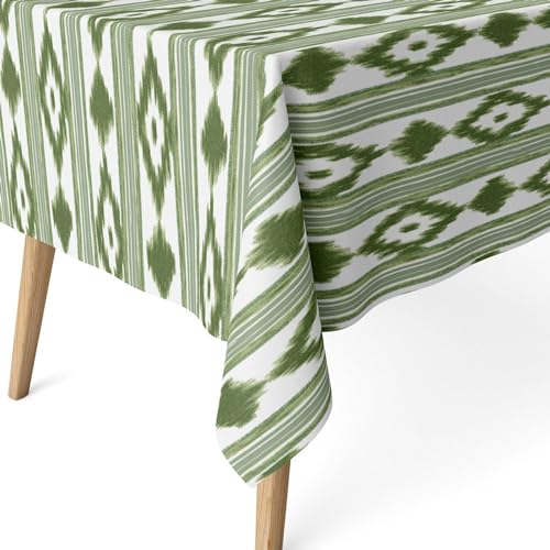 ECOMMERC3 Fleckabweisende Tischdecke für rechteckigen Tisch, Größe 300x140 cm | Schmutzabweisende Tischdecke, extra weich und wasserdicht, Islas Verde von ECOMMERC3