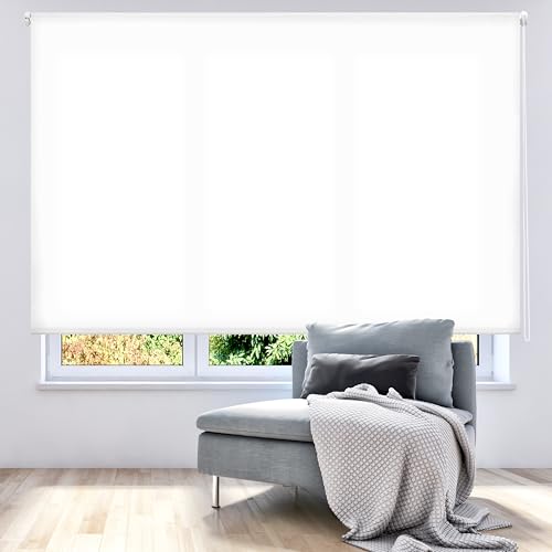 ECOMMERC3 | Glattes, durchscheinendes Rollo 140x250 Breite x Höhe - Rollo Stoffmaß 137x245- Einfache Rollo - Installation an Wand oder Decke - Rollo Weiß ECOMMERC3 | Glattes, durchscheinendes Rollo 140x250 Breite x Höhe - Rollo Stoffmaß 137x245- Einfache Rollo - Installation an Wand oder Decke - Rollo Weiß von ECOMMERC3