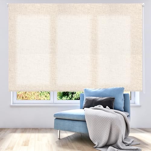 ECOMMERC3 | Glattes, durchscheinendes Rollo 160x200 Breite x Höhe - Rollo Stoffmaß 157x195- Einfache Rollo - Installation an Wand oder Decke - Rollo Leinen ECOMMERC3 | Glattes, durchscheinendes Rollo 160x200 Breite x Höhe - Rollo Stoffmaß 157x195- Einfache Rollo - Installation an Wand oder Decke - Rollo Leinen von ECOMMERC3