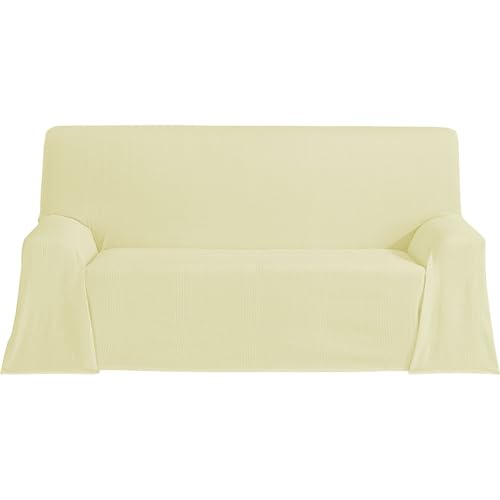 ECOMMERC3 Mehrzweck-Tagesdecke, Größe 230 x 260 cm, für Sofa oder Bett, vielseitig verwendbar, Vanille, dekorativ, für Sofa, Bett, Sofaüberwurf, leicht und elegant ECOMMERC3 Mehrzweck-Tagesdecke, Größe 230 x 260 cm, für Sofa oder Bett, vielseitig verwendbar, Vanille, dekorativ, für Sofa, Bett, Sofaüberwurf, leicht und elegant von ECOMMERC3