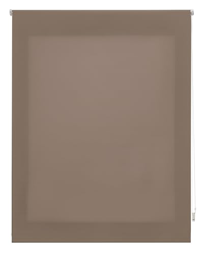 ECOMMERC3 | Premium Rollo lichtdurchlässig, Größe 120 x 175 cm, Größe Stoff 117 x 170 cm, lichtdurchlässig, braun von ECOMMERC3