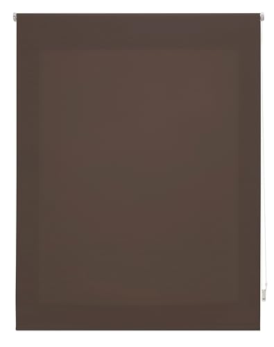 ECOMMERC3 Rollo, durchscheinend, glatt, Größe 120 x 175 cm, Montage an Wand oder Decke, Graubraun von ECOMMERC3