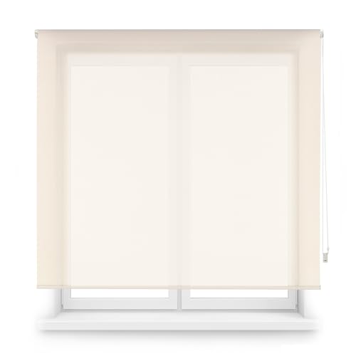 ECOMMERC3 Rollo für Bildschirm, Größe 130 x 250 cm, einfache Installation an Wand oder Decke, Stoffgröße, 127 x 245 cm, Beige von ECOMMERC3