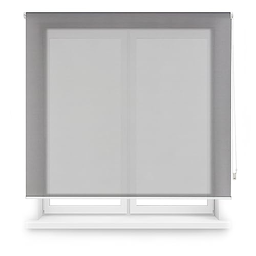 ECOMMERC3 Rollo für Bildschirm, Größe 130 x 250 cm, einfache Installation an Wand oder Decke, Stoffgröße, 127 x 245 cm, Dunkelgrau von ECOMMERC3