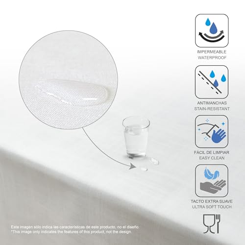 ECOMMERC3 | Schmutzabweisende Tischdecke für rechteckige Tische 140x140 cm - Extraweiche, wasserdichte, schmutzabweisende Tischdecke, Farbe Polar GRAU ECOMMERC3 | Schmutzabweisende Tischdecke für rechteckige Tische 140x140 cm - Extraweiche, wasserdichte, schmutzabweisende Tischdecke, Farbe Polar GRAU von ECOMMERC3
