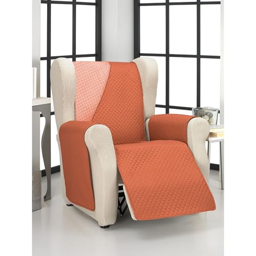 ECOMMERC3 Sesselbezug für 1-Sitzer-Sessel, maximaler Komfort und vollständige Passform, Bezug für 1-Sitzer und Relaxsessel, Farbe Dachziegel/Koralle von ECOMMERC3