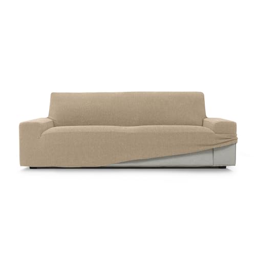 ECOMMERC3 Sofabezug, 2-Sitzer, sehr elastisch, weich, beige mit Schaumstoffstäben zur Anpassung von ECOMMERC3