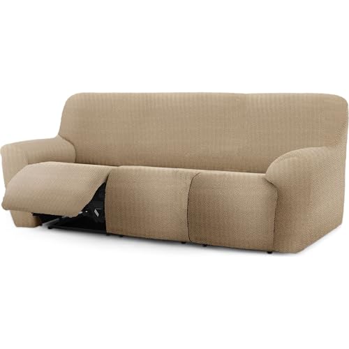 ECOMMERC3 Sofabezug, 3 x 3, sehr elastisch, bi-elastisch, beige, atmungsaktiv, einfach anzubringen und zu entfernen, mit Schaumstoffpolstern und Fußstützengummis ECOMMERC3 Sofabezug, 3 x 3, sehr elastisch, bi-elastisch, beige, atmungsaktiv, einfach anzubringen und zu entfernen, mit Schaumstoffpolstern und Fußstützengummis von ECOMMERC3