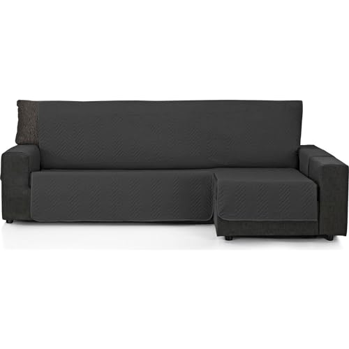 ECOMMERC3 Sofabezug Chaise Long 280 cm, geeignet für Chaise Long Eckteil rechts und Links, Verstellbarer Sofabezug, Schwarz von ECOMMERC3