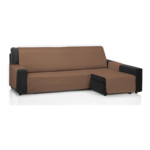 ECOMMERC3 Sofabezug Chaise Long 280 cm, geeignet für Chaise Long Eckteil rechts und Links - Sofabezug Chaise, lang, verstellbar, Braun von ECOMMERC3