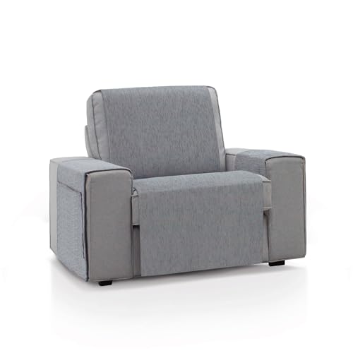ECOMMERC3 Sofabezug für 1-Sitzer, 55 x 220 cm, hellgrau, weich, 100% Made in Spain von ECOMMERC3
