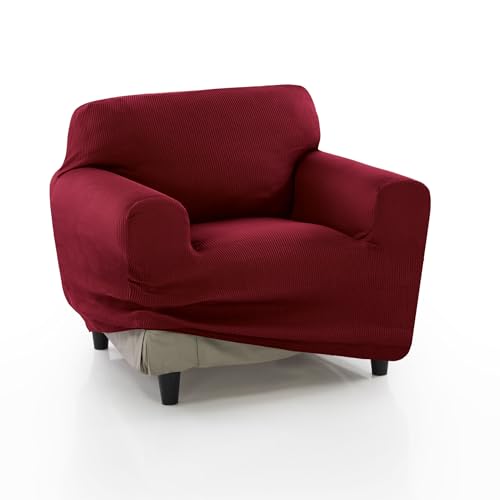 ECOMMERC3 Sofabezug für 1-Sitzer, 70-110 cm, Sofa-Effekt, Bordeaux, einfache Anbringung, Burgunderrot von ECOMMERC3