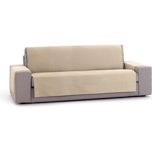 ECOMMERC3 Sofabezug für 3-Sitzer, einfach anzubringen, mit elastischen Gummibändern für eine Feste Passform, Beige, ideal zum Schutz und zur Erneuerung von Rückenlehne, Sitz und Armlehnen von ECOMMERC3