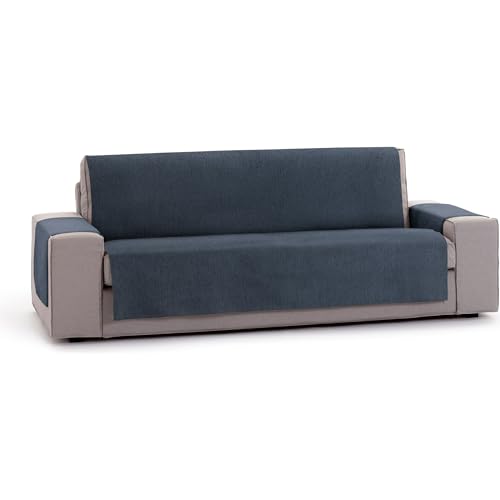 ECOMMERC3 Sofabezug für 3-Sitzer, einfach anzubringen, mit elastischen Gummibändern für eine Feste Passform, Blauer Sofabezug, ideal zum Schutz und zur Erneuerung von Rückenlehne, Sitz und Armlehnen von ECOMMERC3