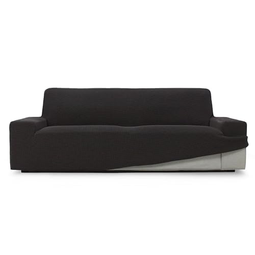 ECOMMERC3 Sofabezug für 4-Sitzer, 230-270 cm, Sofa-Effekt, Schwarz, einfache Installation von ECOMMERC3