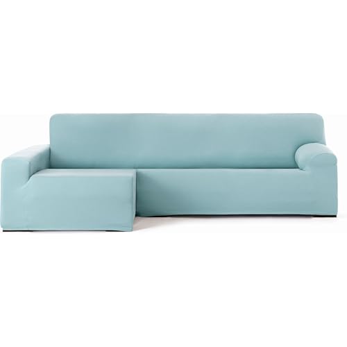 ECOMMERC3 Sofabezug für Chaiselongue, Langer Arm Links, bi-elastisch, atmungsaktiv, Bezug für Chaiselongue-Sofa, Farbe Marineblau, Gummi- und Schaumstoff-Befestigung von ECOMMERC3