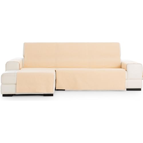 ECOMMERC3 Sofabezug für Chaiselongue, Übergröße, Links, einfache Anbringung mit Gummibändern, senffarben, kompatibel mit Chaiselongue-Sofas, Links oder rechts von ECOMMERC3
