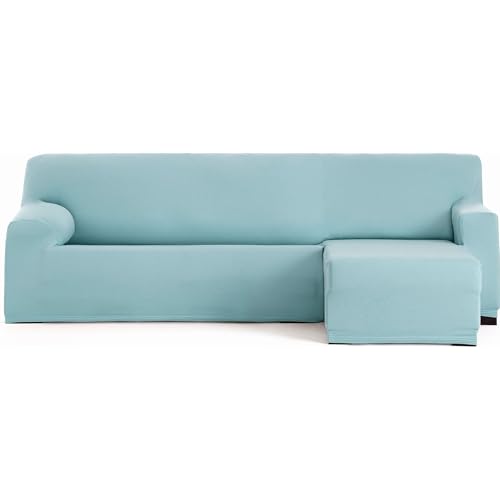 ECOMMERC3 Sofabezug für Chaiselongue, kurzes Eckteil rechts, bi-elastisch, atmungsaktiv, Bezug für Chaiselongue-Sofa, Farbe Marineblau, Gummibänder und Schaumstoffe, Verschleißschutz von ECOMMERC3