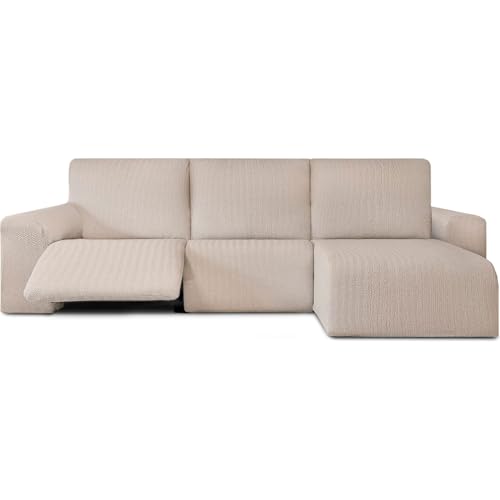 ECOMMERC3 Sofabezug für Chaiselongue, kurzes Eckteil rechts, mit Relaxfunktion, Leinen, bi-elastisch, atmungsaktiv und einfach anzubringen, mit Schaumstoffen und Gummibändern ECOMMERC3 Sofabezug für Chaiselongue, kurzes Eckteil rechts, mit Relaxfunktion, Leinen, bi-elastisch, atmungsaktiv und einfach anzubringen, mit Schaumstoffen und Gummibändern von ECOMMERC3