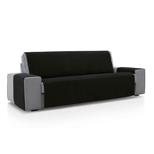 ECOMMERC3 Sofaüberwurf für 2-Sitzer, 115 x 220 cm, schwarz, weich, 100% Made in Spain von ECOMMERC3