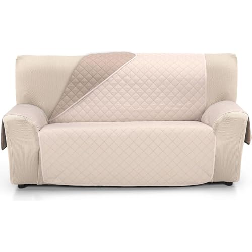ECOMMERC3 Sofaüberwurf für 2-Sitzer, XL, sehr verstellbar, XL, wendbar, Leinen/Leder, gepolstert und extra weich ECOMMERC3 Sofaüberwurf für 2-Sitzer, XL, sehr verstellbar, XL, wendbar, Leinen/Leder, gepolstert und extra weich von ECOMMERC3