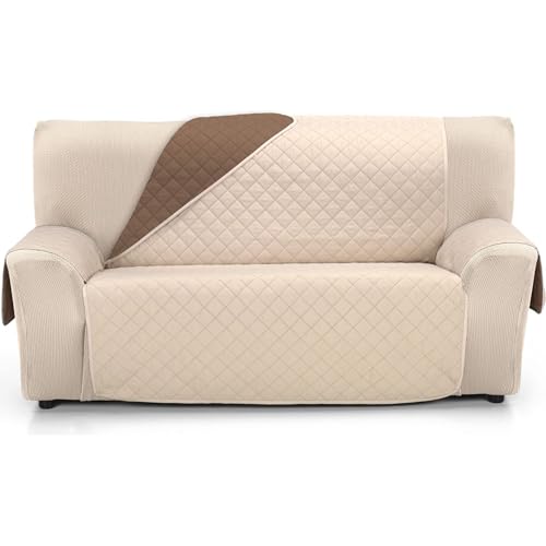 ECOMMERC3 Sofaüberwurf für 2-Sitzer, sehr verstellbar, wendbar, beige/braun, gepolstert und extra weich, 100% Made in Spain ECOMMERC3 Sofaüberwurf für 2-Sitzer, sehr verstellbar, wendbar, beige/braun, gepolstert und extra weich, 100% Made in Spain von ECOMMERC3
