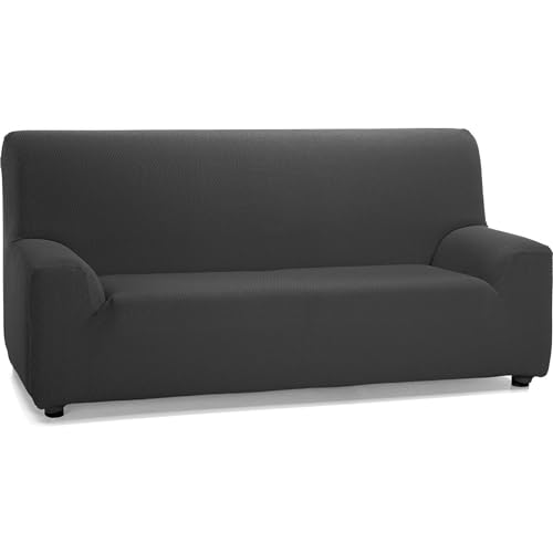 ECOMMERC3 Sofaüberwurf für 2 Sitzer - Farbe Anthrazit - rutschfest und super verstellbar, 100% Made in Spain von ECOMMERC3