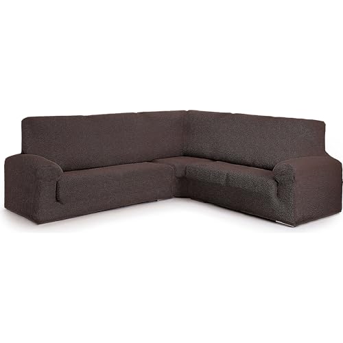 ECOMMERC3 Sofaüberwurf für Ecksofas, 3+1, sehr elastisch, täglicher Schutz und Passform für Sofas, Braun, bi-elastisch, atmungsaktiv ECOMMERC3 Sofaüberwurf für Ecksofas, 3+1, sehr elastisch, täglicher Schutz und Passform für Sofas, Braun, bi-elastisch, atmungsaktiv von ECOMMERC3