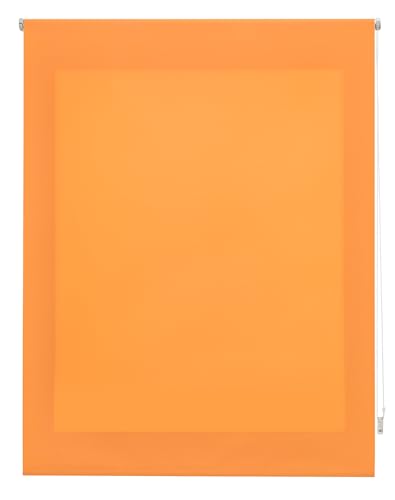 ECOMMERC3 | Transparentes Premium-Rollo, Größe 100 x 250 cm, Stoffgröße, 97 x 245 cm, durchscheinendes Rollo Orange von ECOMMERC3
