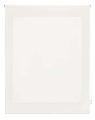 ECOMMERC3 | Transparentes Premium-Rollo, Größe 140 x 250 cm, Stoffgröße 137 x 245 cm, durchscheinendes Rollo, gebrochenes Weiß von ECOMMERC3