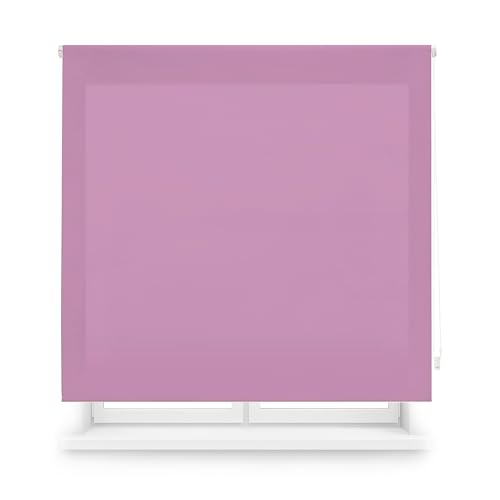 ECOMMERC3 | Transparentes Rollo nach Maß, Größe 85 x 175 cm, einfache Installation, Stoffgröße 82 x 170 cm, Violett von ECOMMERC3