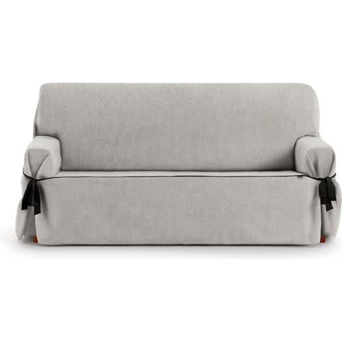 ECOMMERC3 Universal-Sofabezug für 3-Sitzer, einteiliges Design, mit Bändern, hellgrau, 4-Punkt-Befestigung ECOMMERC3 Universal-Sofabezug für 3-Sitzer, einteiliges Design, mit Bändern, hellgrau, 4-Punkt-Befestigung von ECOMMERC3