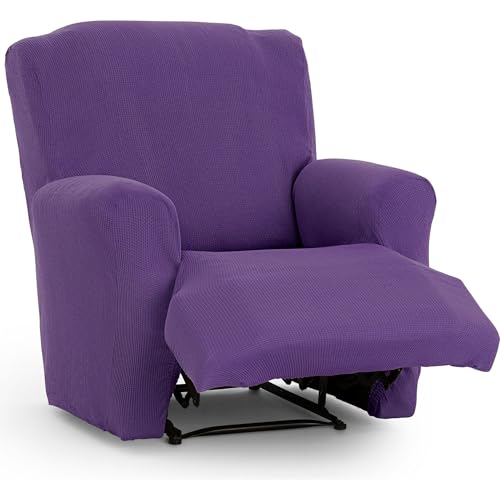 ECOMMERC3 Universeller und vielseitiger Sofaüberwurf mit Fußteilen, Violett, einfach anzubringen, für Rückenlehne, Sitz und Armlehnen von ECOMMERC3