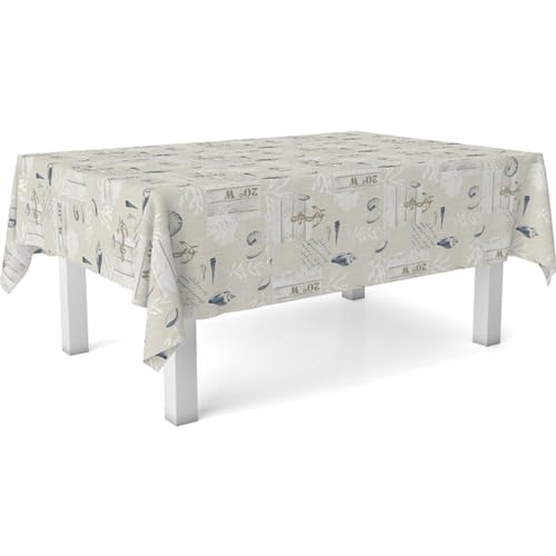 ECOMMERC3 Wachstuch, rechteckig, Größe 140 x 140 cm, Stil, Haltbarkeit und einfache Reinigung für Ihren Tisch – Wachstuch-Tischdecke, schmutzabweisend und wasserdicht, Blau ECOMMERC3 Wachstuch, rechteckig, Größe 140 x 140 cm, Stil, Haltbarkeit und einfache Reinigung für Ihren Tisch – Wachstuch-Tischdecke, schmutzabweisend und wasserdicht, Blau von ECOMMERC3