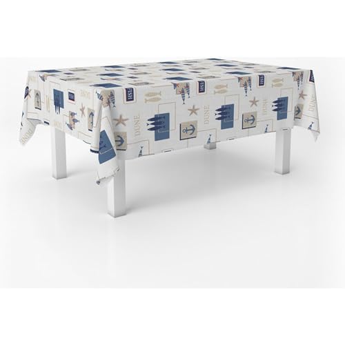 ECOMMERC3 Wachstuch, rechteckig, Größe 180 x 140 cm, Stil, Haltbarkeit und einfache Reinigung für Ihren Tisch – fleckenabweisende und wasserdichte Wachstuch-Tischdecke von ECOMMERC3