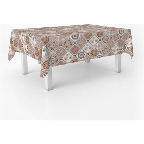 ECOMMERC3 Wachstuch, rechteckig, Größe 180 x 140 cm, Stil, Haltbarkeit und einfache Reinigung für Ihren Tisch – fleckenabweisende und wasserdichte Wachstuch-Tischdecke von ECOMMERC3
