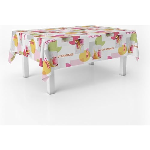 ECOMMERC3 Wachstuch, rechteckig, Größe 250 x 140 cm, Stil, Haltbarkeit und einfache Reinigung für Ihren Tisch – fleckenabweisende und wasserdichte Wachstuch-Tischdecke, Einfarbig von ECOMMERC3