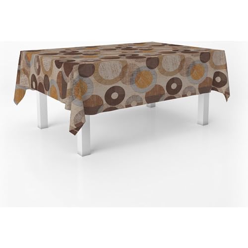 ECOMMERC3 Wachstuch, rechteckig, Größe 250 x 140 cm, Stil, Haltbarkeit und einfache Reinigung für Ihren Tisch – fleckenabweisende und wasserdichte Wachstuch-Tischdecke von ECOMMERC3