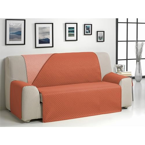 ECOMMERC3 Wende-Sofabezug für 2-Sitzer, XL, Sofabezug, extra weich und maximale Anpassung, Farbe: Textil, Koralle ECOMMERC3 Wende-Sofabezug für 2-Sitzer, XL, Sofabezug, extra weich und maximale Anpassung, Farbe: Textil, Koralle von ECOMMERC48