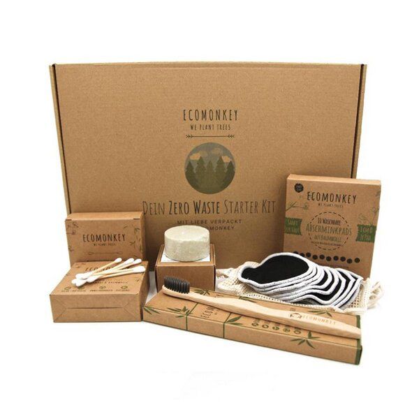 ECOMONKEY ZERO WASTE STARTER KIT | DAS PERFEKTE GESCHENK-SET FÜR EIN NACHHALTIGES & PLASTIKFREIES BAD von ECOMONKEY