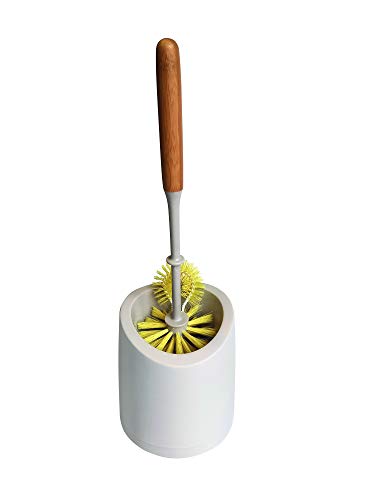 York Klobürste Toilettenbürste WC Bürste Garnitur Mit Klobürstenhalter Halter Randreiniger Bambus Griff 14 x 14 x 40 cm Braun Weiß York Klobürste Toilettenbürste WC Bürste Garnitur Mit Klobürstenhalter Halter Randreiniger Bambus Griff 14 x 14 x 40 cm Braun Weiß von ECONATURAL by York