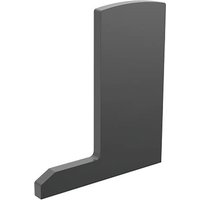 Economy - Endkappe Breite 106,5 für Bodenprofil f Eco 0006 - rechts, Aluminium schwarz eloxiert von ECONOMY