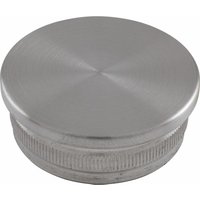 Economy - Rändelkappe flach hohl, Rohr ø 42,4 x 2 mm,Edelstahl geschliffen V2A von ECONOMY