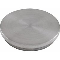 Economy - Rändelkappe flach massiv, Rohr ø 42,4 x 2 ,Edelstahl geschliffen V2A von ECONOMY