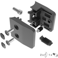 Glasklemme für Rundrohre - Glasscheiben Halterung - Klemmhalterung Glasplatten zwischen 8-12,76mm, Edelstahl schwarz matt - Economy von ECONOMY