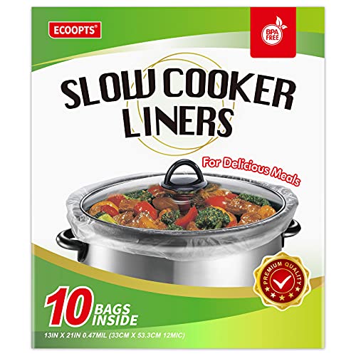 ECOOPTS 10 Stück langsame Küchentüten | große Küchenbeutel für 3-8,5 Viertel – 1 Packung von ECOOPTS