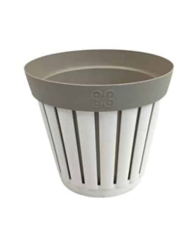 ECOPLAST S.r.l. Kreta Weiß/Taupe Vase d.20, wie abgebildet von ECOPLAST S.r.l.