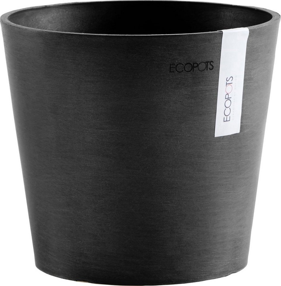 ECOPOTS Blumentopf AMSTERDAM Mini Dark Grey, BxTxH: 17x17x14,9 cm von ECOPOTS