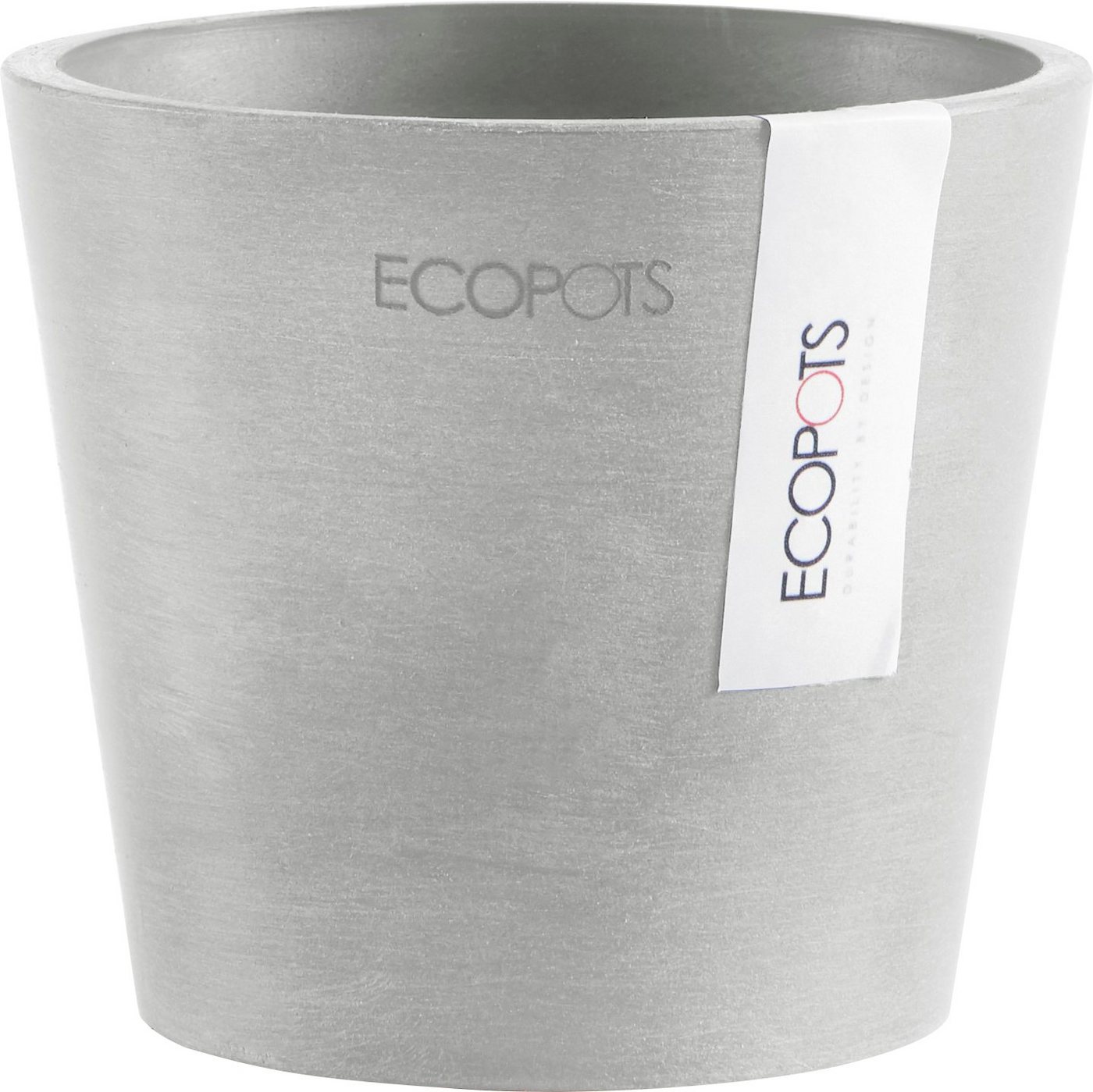 ECOPOTS Blumentopf AMSTERDAM Mini White Grey, BxTxH: 10,5x10,5x9,2 cm von ECOPOTS